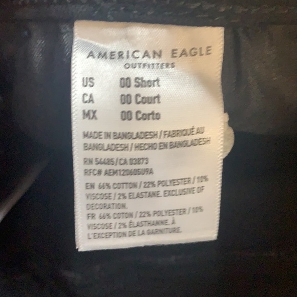 American Eagle Black Next Level Highest Rise Ankle Slit Jeggings Size 00 Short - Picture 6 of 8
